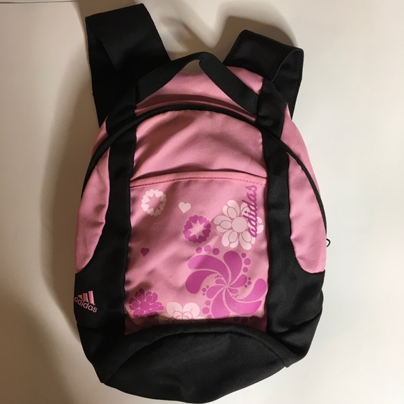 adidas Handbags - Pink & Black Adidas backpack. 12”x10” Floral print